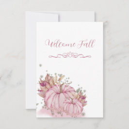 PINK Pompoenoogst - Plat Tafelkaart Kaart