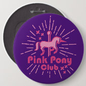 Pink Pony Club Ronde Button 6,0 Cm (Voorkant /achterkant)