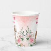 Pink pony verjaardag duizelig op cowgirl feest papieren bekers (Rechts)