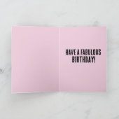 PINK POODLE ART BIRTHDAY KAART (Binnen)