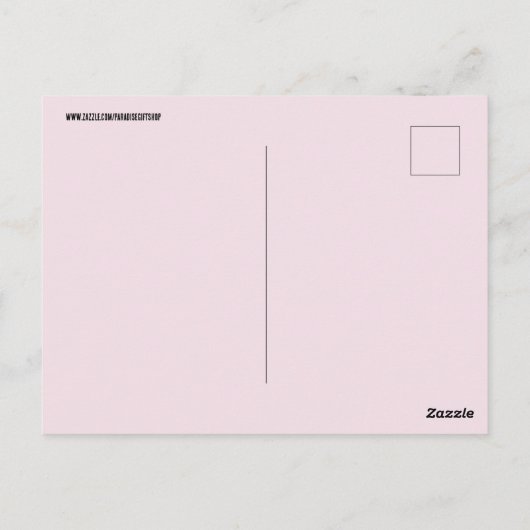 PINK POODLE ART BRIEFKAART (Achterkant)