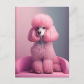 PINK POODLE ART POSTCARD BRIEFKAART (Voorkant)