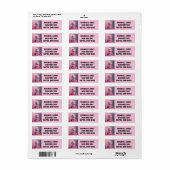 PINK POODLE ART RETURN ADDRESS ETIKETTERS ETIKET (Full Sheet)