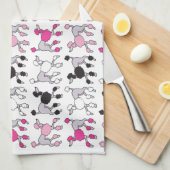 PINK POODLE Bathroom Hand Towel Theedoek (Quarter Fold)