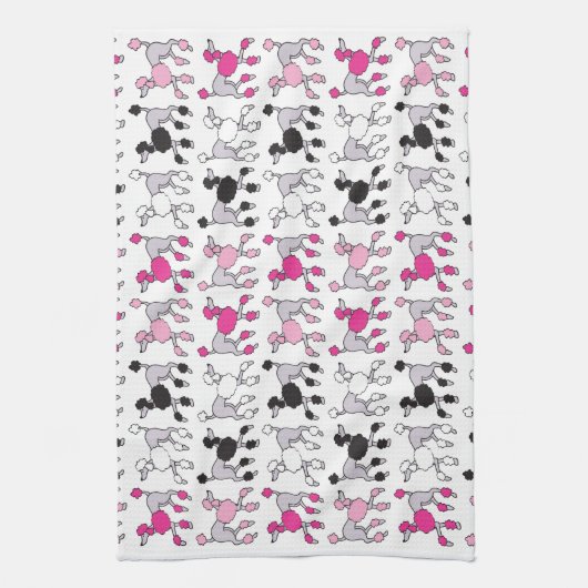 PINK POODLE Bathroom Hand Towel Theedoek (Verticaal)