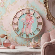 Pink Poodle Bow Pastel Mint