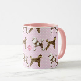 pink poodle design mok