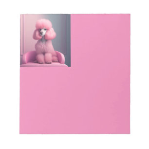PINK POODLE DOG PAD BRIEFPAPIER SCHRIJVEN NOTITIEBLOK