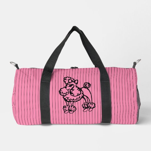 Pink  Poodle Duffel Bag Plunjezak (Voorkant)