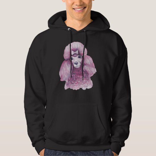 Pink Poodle Hoodie (Voorkant)