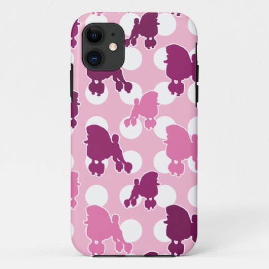 Pink Poodle Polka Dot Case-Mate iPhone Case (Achterkant)