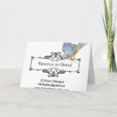 Pink Poodle Retro Merry Christmas Greeting Cards Feestdagen Kaart (Achterkant)