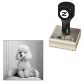 PINK POODLE RUBBER STAMP RUBBERSTEMPEL (Gestempeld)