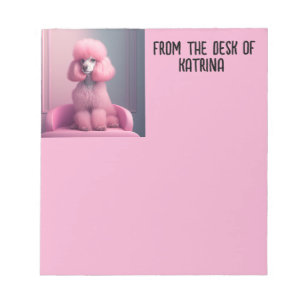 PINK POODLE SCHRIJVEN PAD PERSONALISEERD BRIEFPAPI NOTITIEBLOK