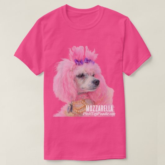 Pink Poodle shirt, poodle shirt (Design voorkant)