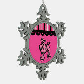 Pink Poodle Snowflake Ornament (Links)