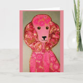 Pink Poodle Wenskaart Kaart (Voorkant)