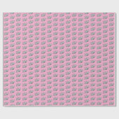 Pink Pool Party Beach Verjaardag Shark Cadeaupapier (Vlak)
