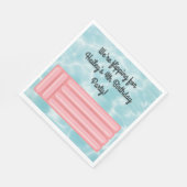 Pink Pool Party Personalized Napkins Servet (Hoek)