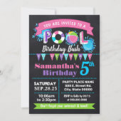 Pink Pool verjaardagskarkbord zomer Kaart (Voorkant)