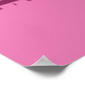 Pink Pop Art Koe Poster - Plant-vooringenomen (Hoek)