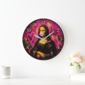 Pink Pop Art Mona Lisa Grote Klok (Huis)