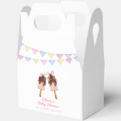 Pink Popcicle Bow Ice Cream Baby shower Bedankdoosjes (Open)