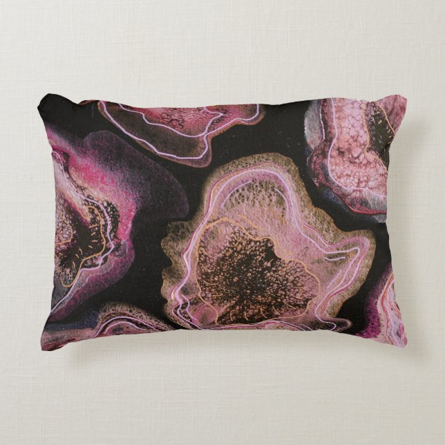 Pink Poppies Accent Pillow Accent Kussen (Voorkant)