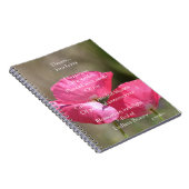 Pink Poppies Dream Poem Notitieboek (Rechterzijde)