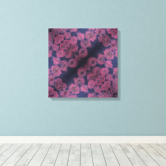Pink Poppies II Stretched Canvas Print (Insitu (Houten vloer))