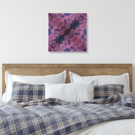 Pink Poppies II Stretched Canvas Print (Insitu (Slaapkamer))