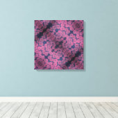 Pink Poppies Mandala Stretched Canvas Print (Insitu (Houten vloer))