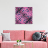 Pink Poppies Mandala Stretched Canvas Print (Insitu (Woonkamer))