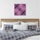 Pink Poppies Mandala Stretched Canvas Print (Insitu (Slaapkamer))