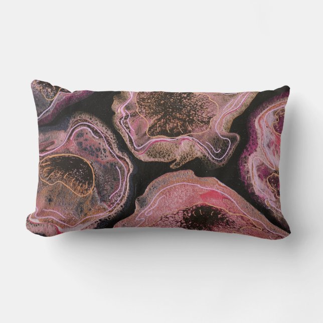 Pink Poppies Throw Pillow Kussen (Voorkant)