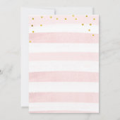 Pink Poppin' Bottles Nodig CoEd Baby shower uit Kaart (Achterkant)