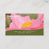 Pink Poppy Close-up foto dubbel bediend Visitekaartje (Voorkant)