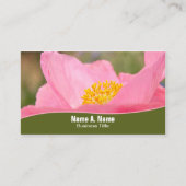 Pink Poppy Close-up Visitekaartje (Voorkant)
