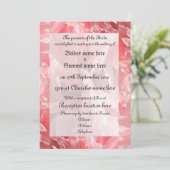 Pink Poppy Custom Wedding Invitations Kaart (Staand voorkant)