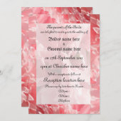 Pink Poppy Custom Wedding Invitations Kaart (Voorkant / Achterkant)