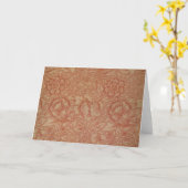 Pink Poppy (door William Morris) ( Patroon) Kaart (Gele Bloem)