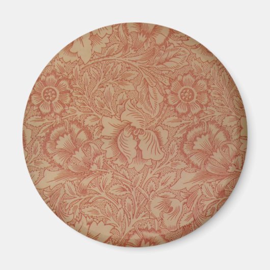 Pink Poppy (door William Morris) ( Patroon) Magneet (Voorkant)