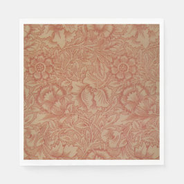 Pink Poppy (door William Morris) ( Patroon) Servet