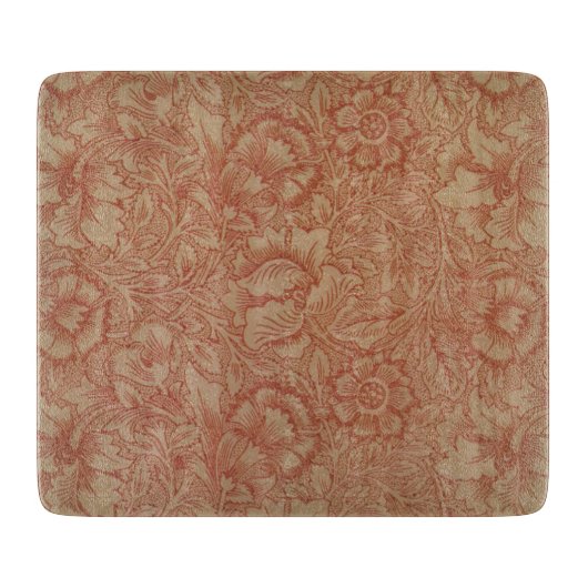 Pink Poppy (door William Morris) ( Patroon) Snijplank (Voorkant)