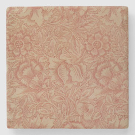 Pink Poppy (door William Morris) ( Patroon) Stenen Onderzetter