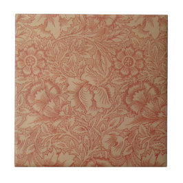 Pink Poppy (door William Morris) ( Patroon) Tegeltje