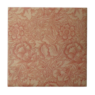 Pink Poppy (door William Morris) ( Patroon) Tegeltje