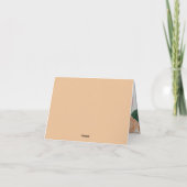 Pink Poppy Floral bedankje Bedankkaart (Achterkant)