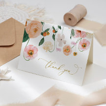 Pink Poppy Floral bedankje