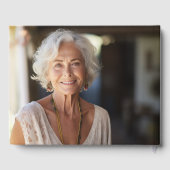 Pink Poppy Floral Funeral Memorial Gastenboek (Achterkant)